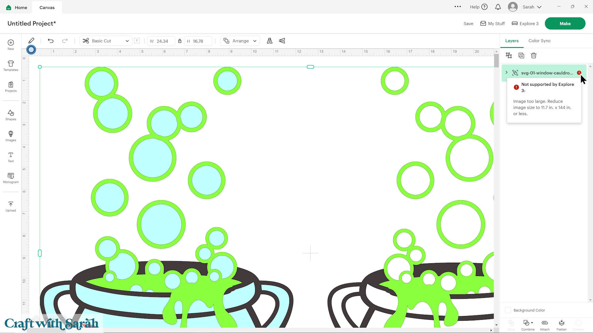 Window cling cauldron 6