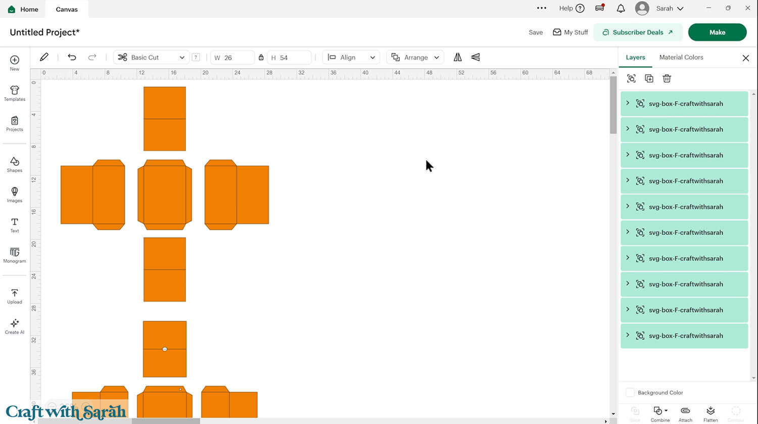 Gift box tutorial step 4