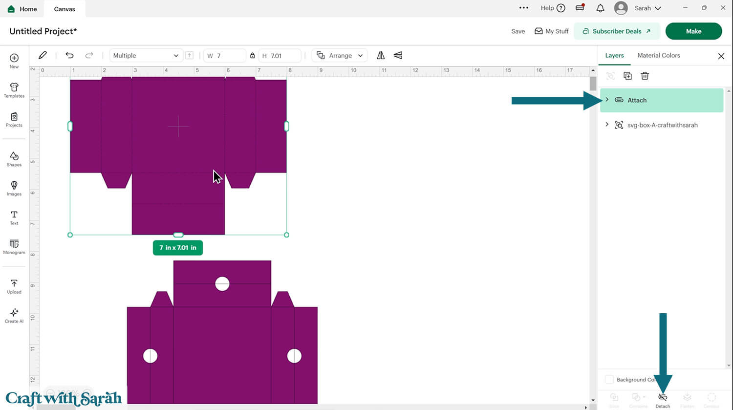 Gift box tutorial step 8