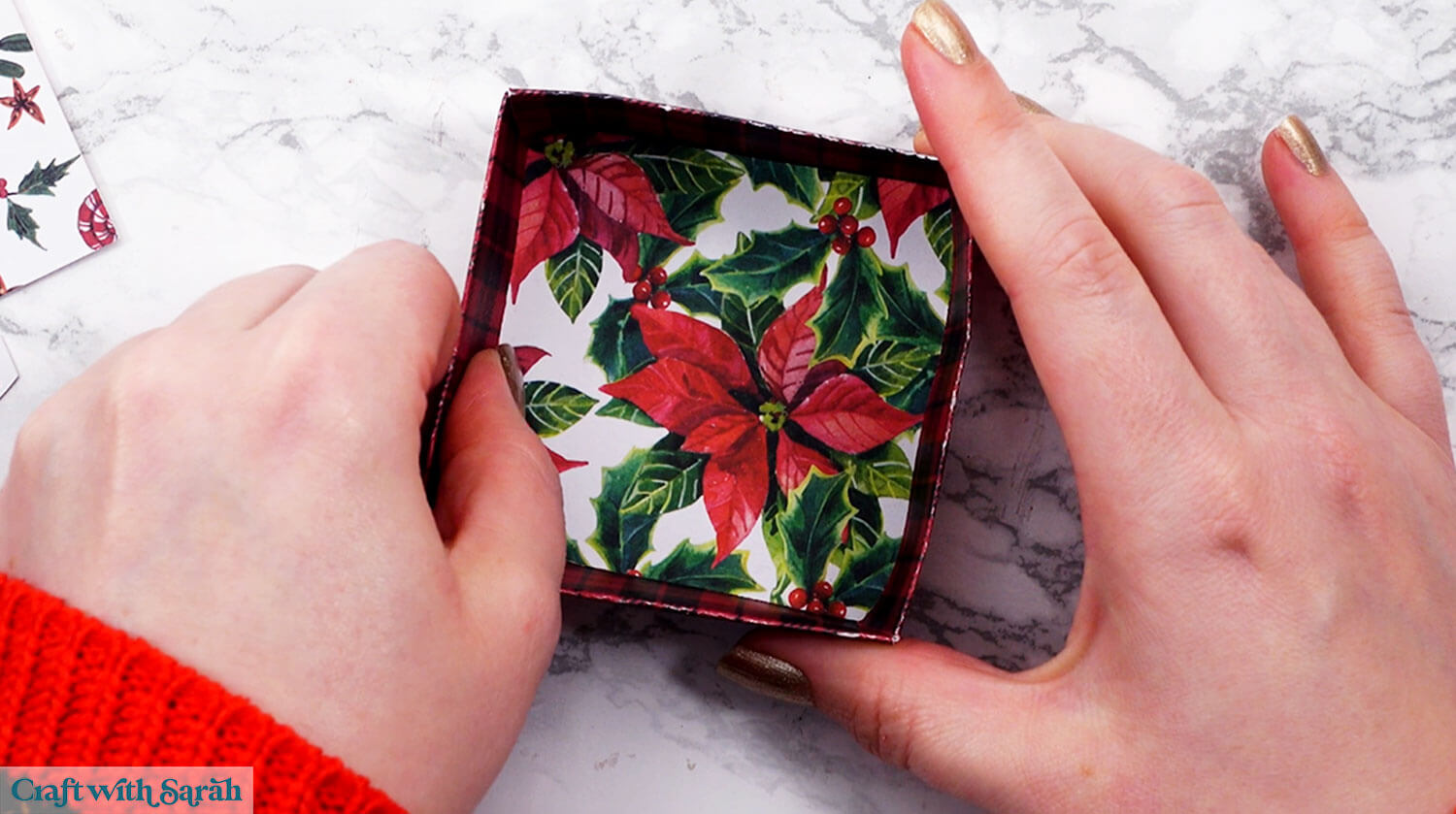 Gift box tutorial step 16