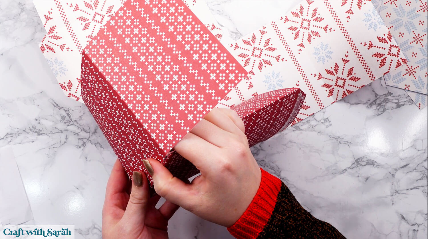 Gift box tutorial step 23