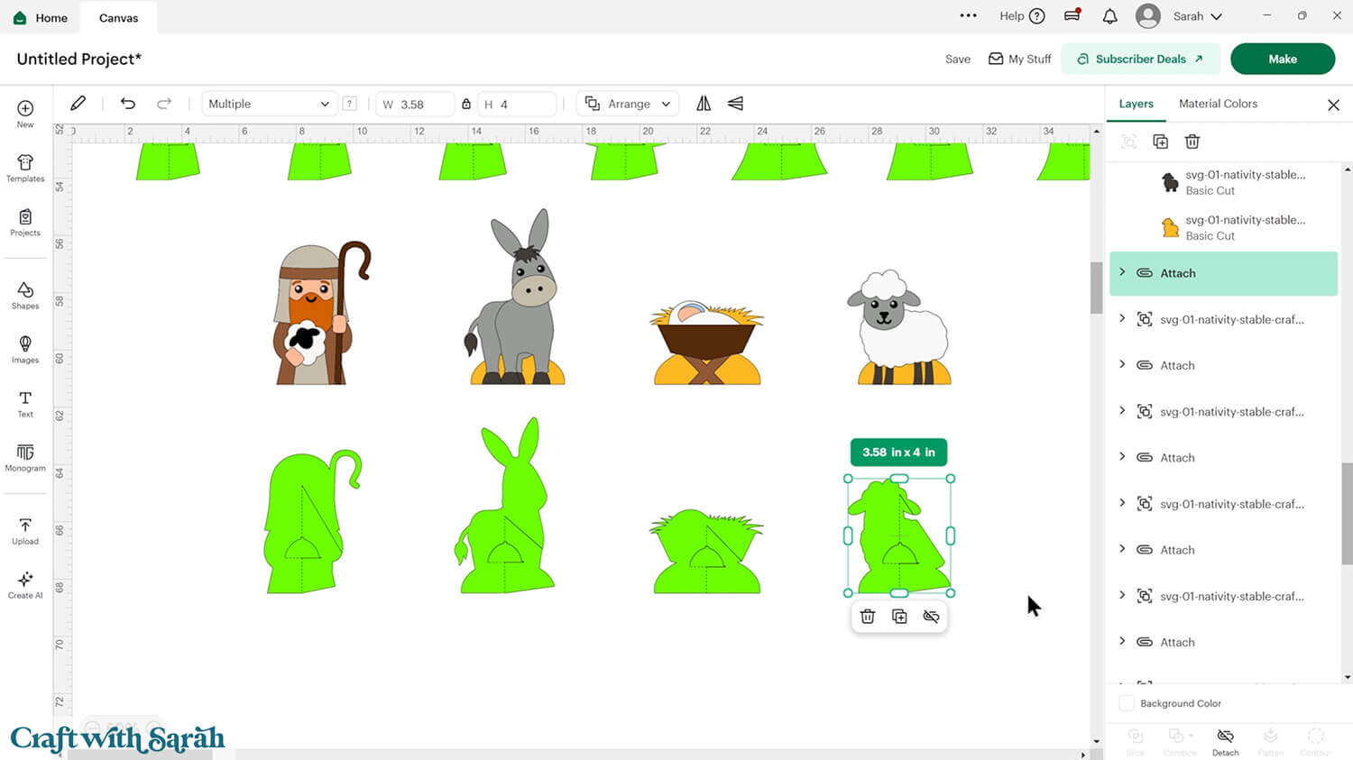 Nativity craft step 09