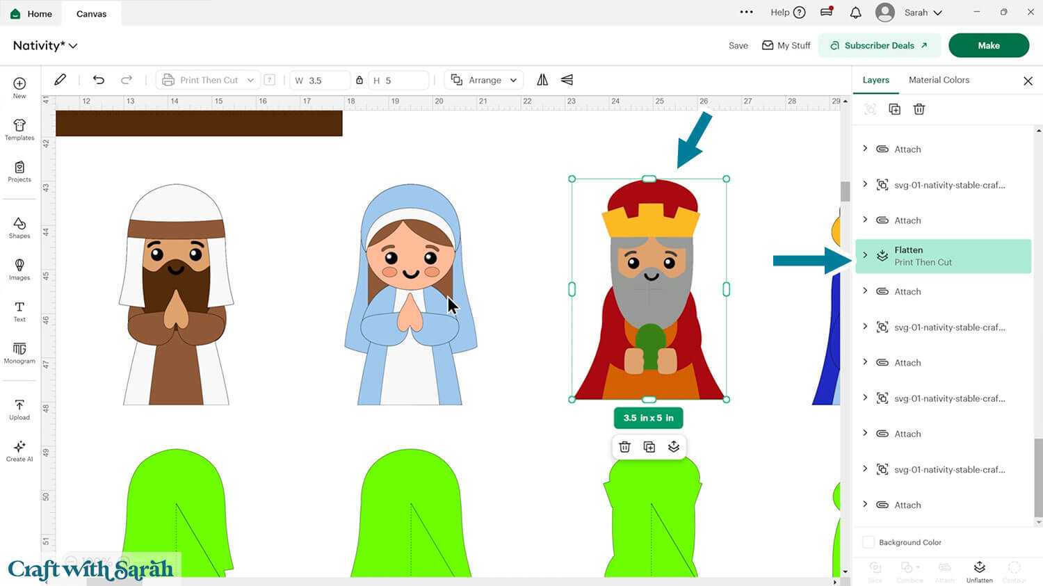 Nativity craft step 11