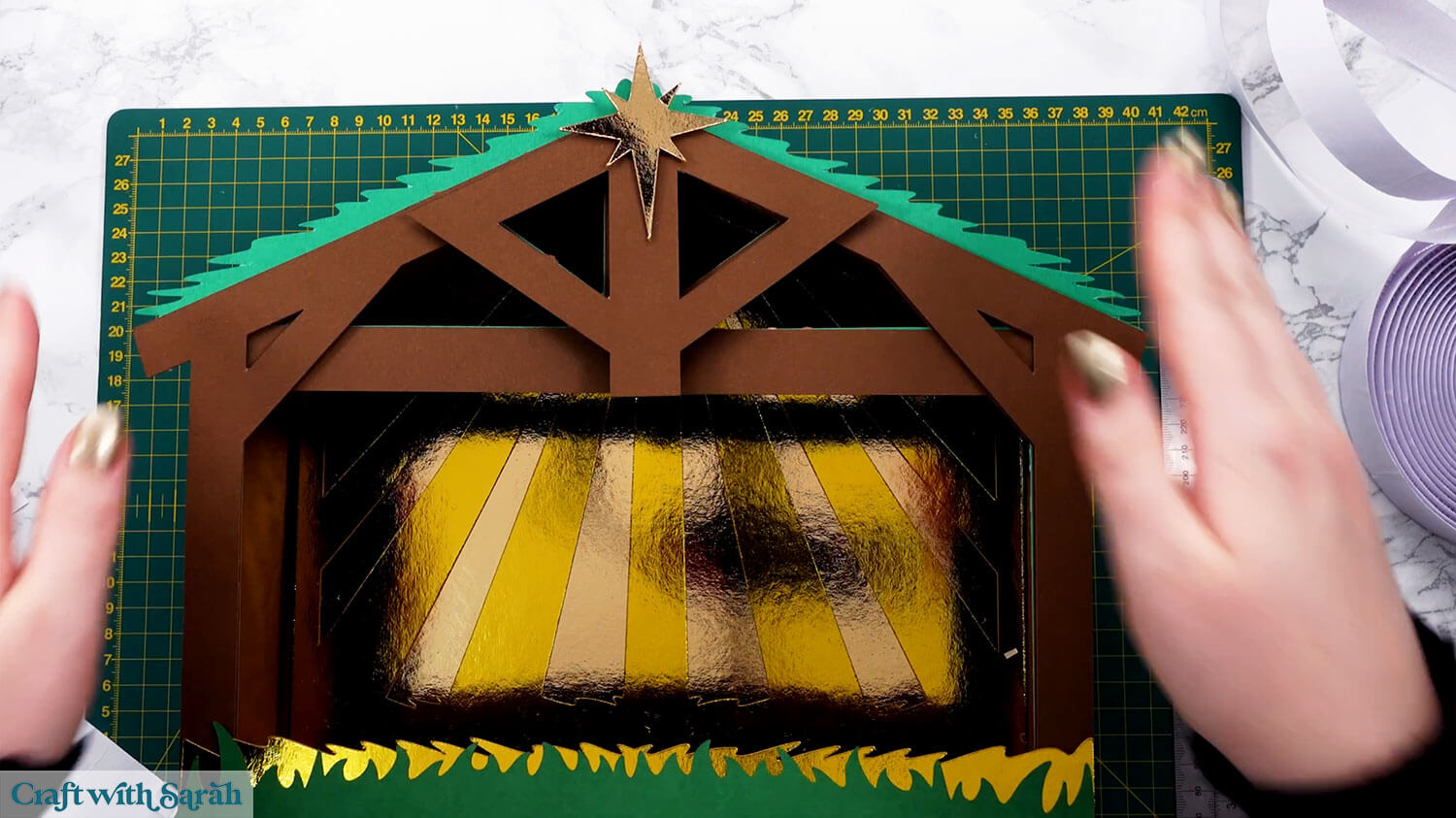 Nativity craft step 44