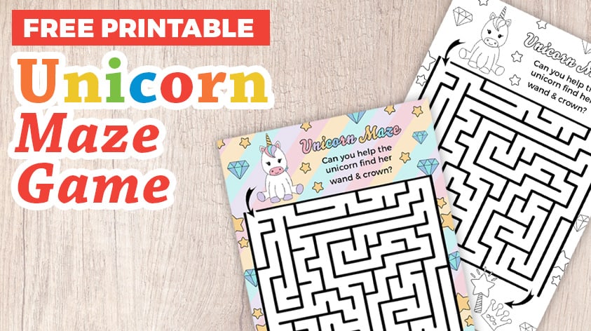 Download Unicorn Maze Printable | Craft With Sarah