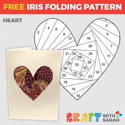 Heart Iris Folding Pattern | Craft With Sarah