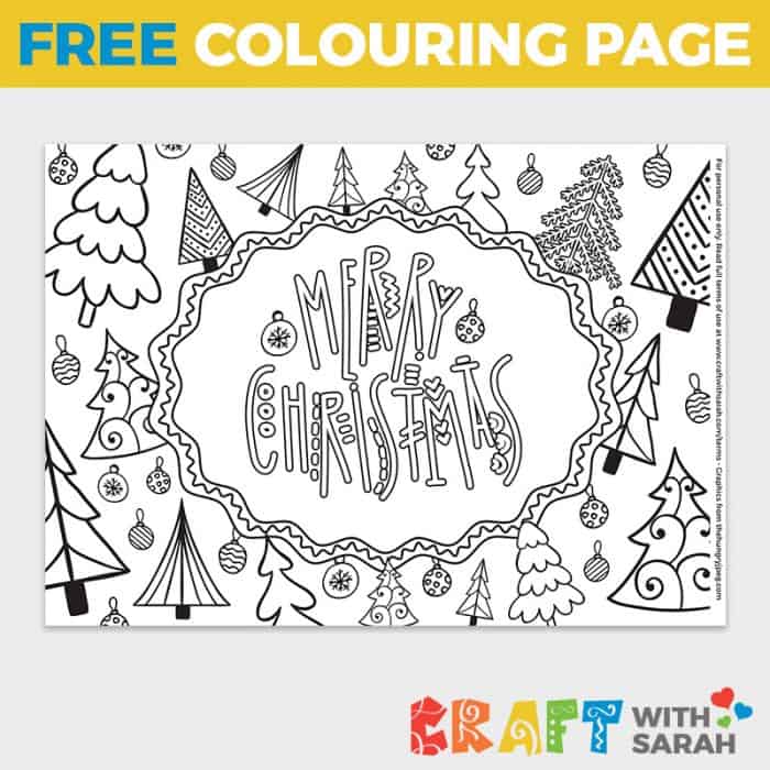 Free Christmas Colouring Pages | Craft With Sarah