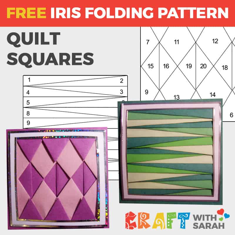 Iris Folding Quilt Squares Patterns Craft With Sarah