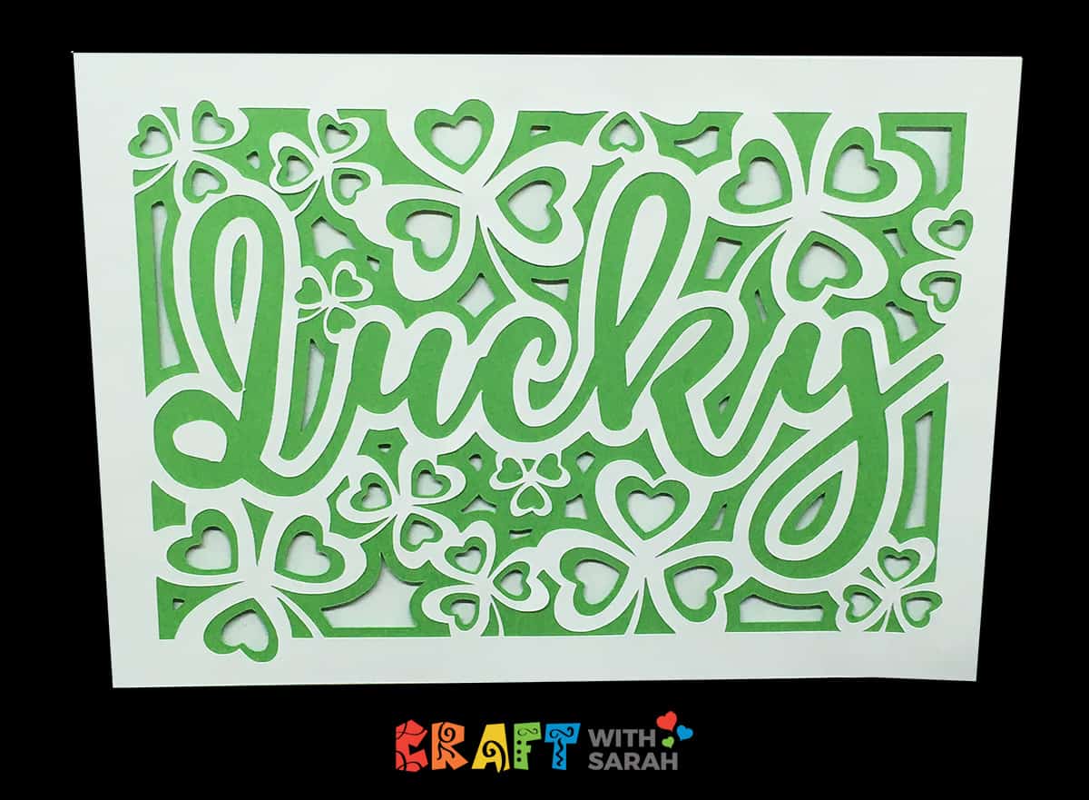 Download Free Lucky Shamrocks Greetings Card Svg Craft With Sarah
