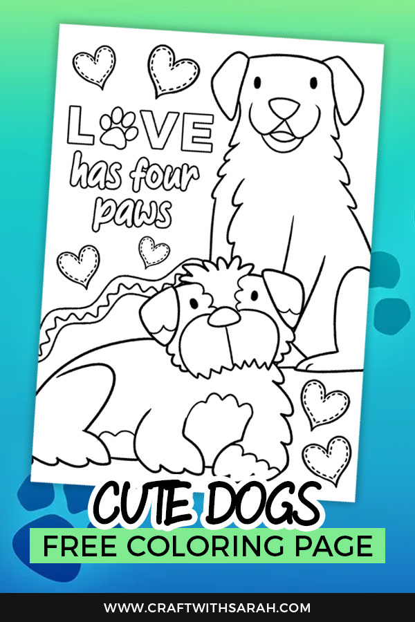 Free Coloring Page for Dog Lovers | Craft With Sarah