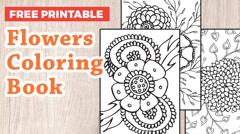 Flowers Coloring Page Book | Craft With Sarah