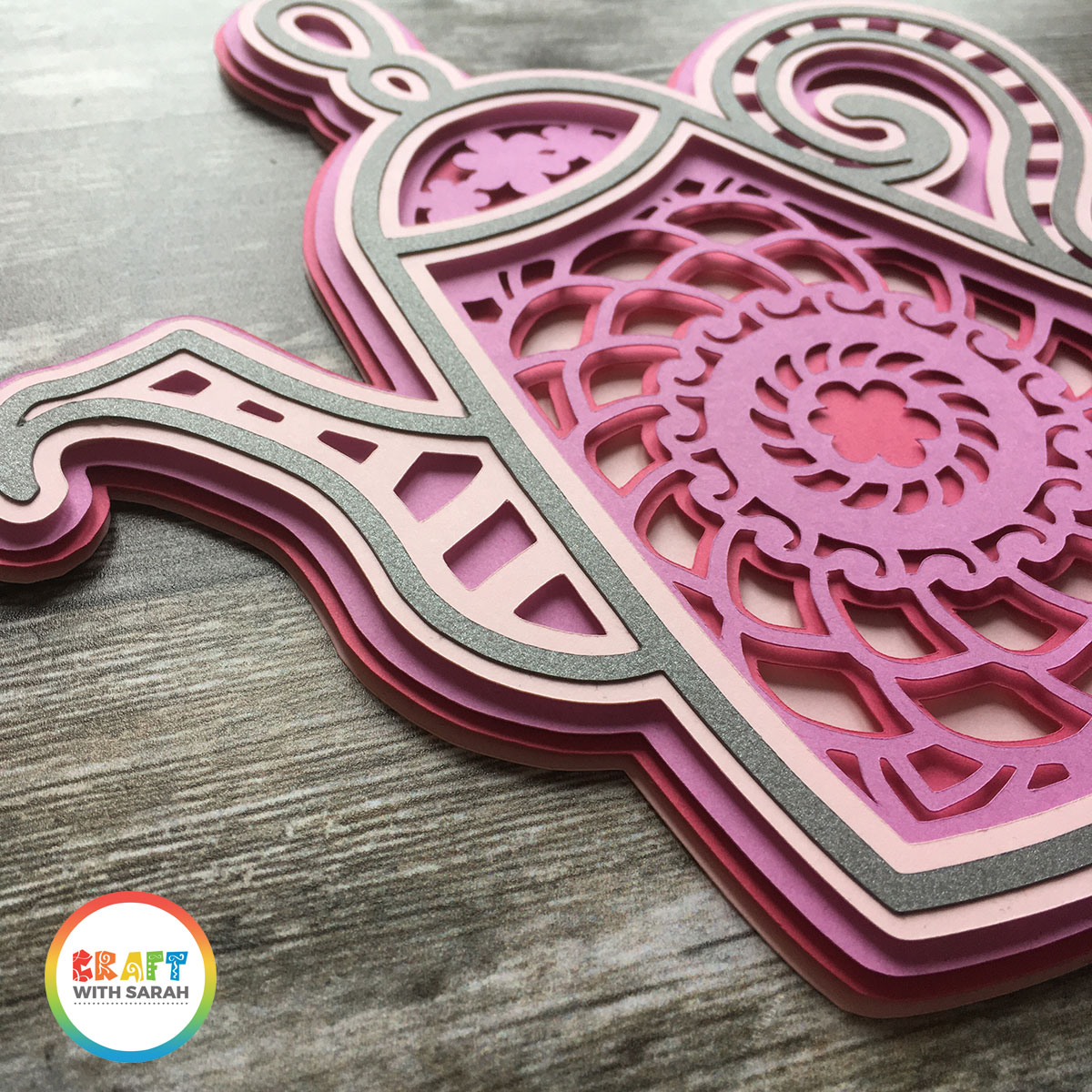 Mandala Teapot Layered Svg Craft With Sarah