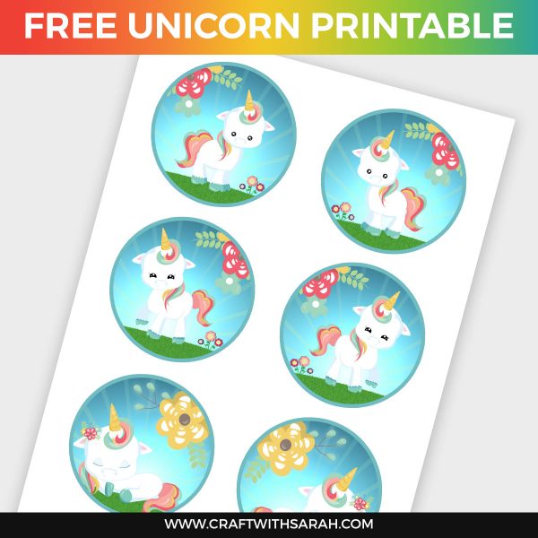 Unicorn Cupcake Toppers | Craft With Sarah