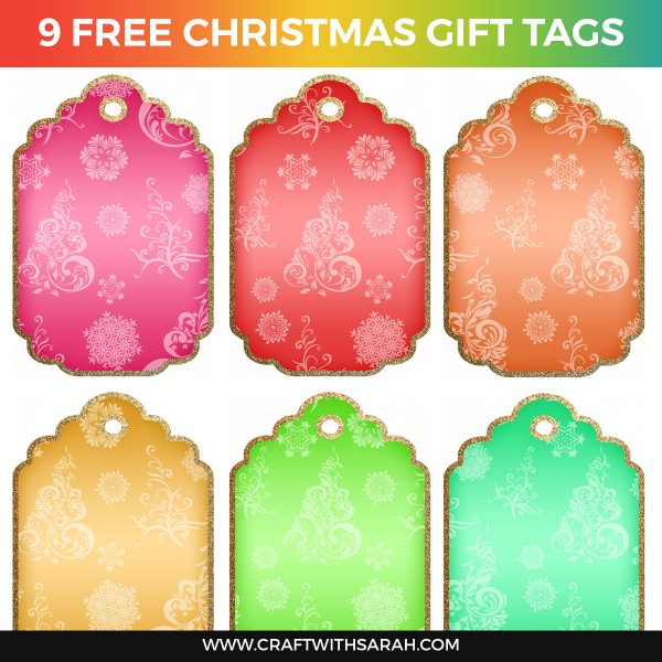 Printable Christmas Gift Tags | Craft With Sarah