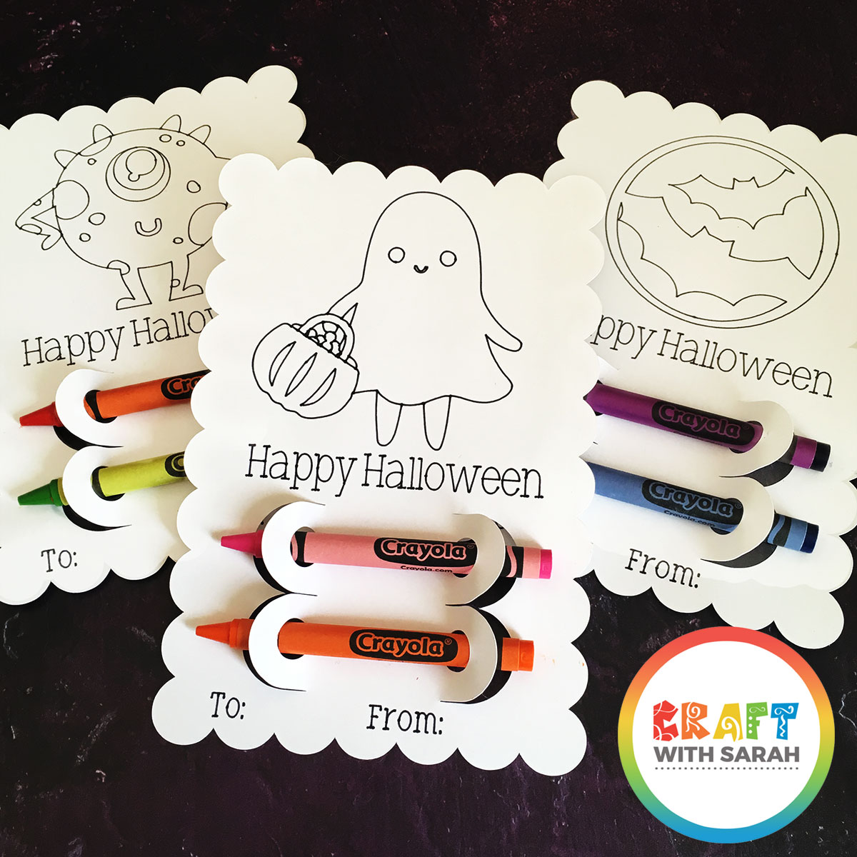 ✂️ 🖍️ How to make Halloween Coloring Cards with your Cricut 