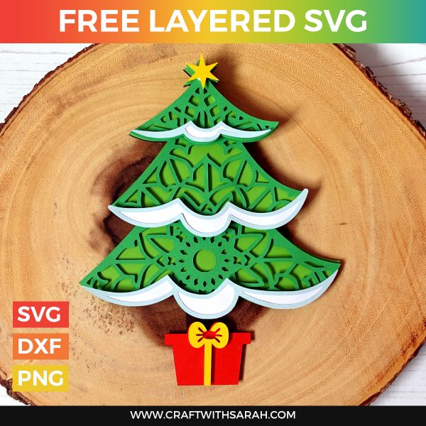 Free Layered Christmas Tree Free Svg For Cricut