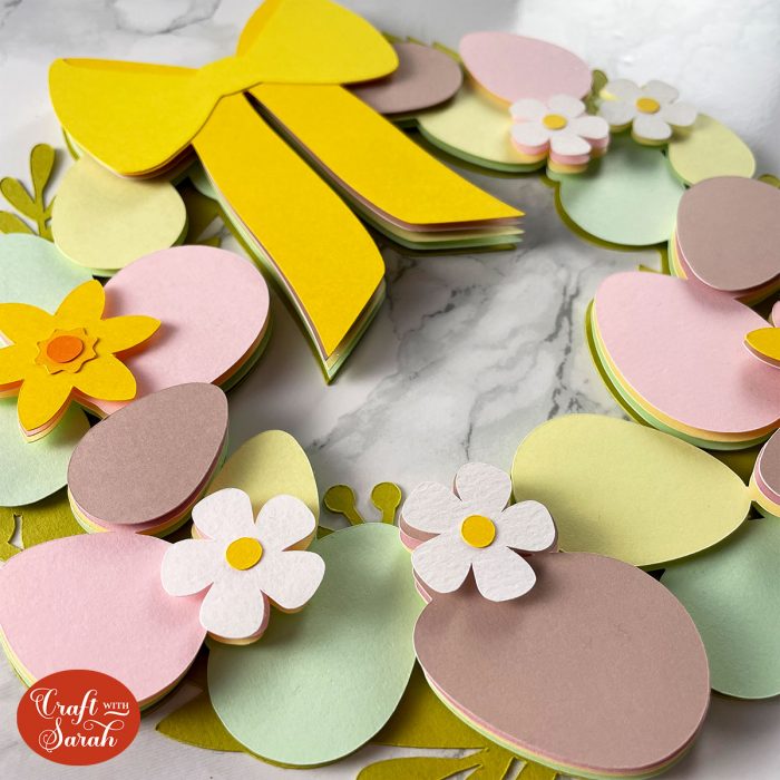 Pretty Pastel Papercraft Easter Wreath Tutorial - Craft with Sarah