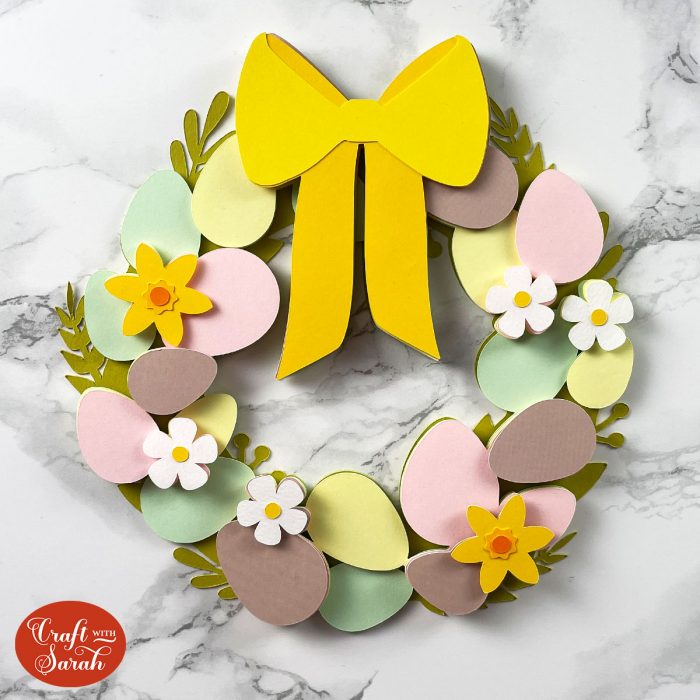 Pretty Pastel Papercraft Easter Wreath Tutorial - Craft with Sarah