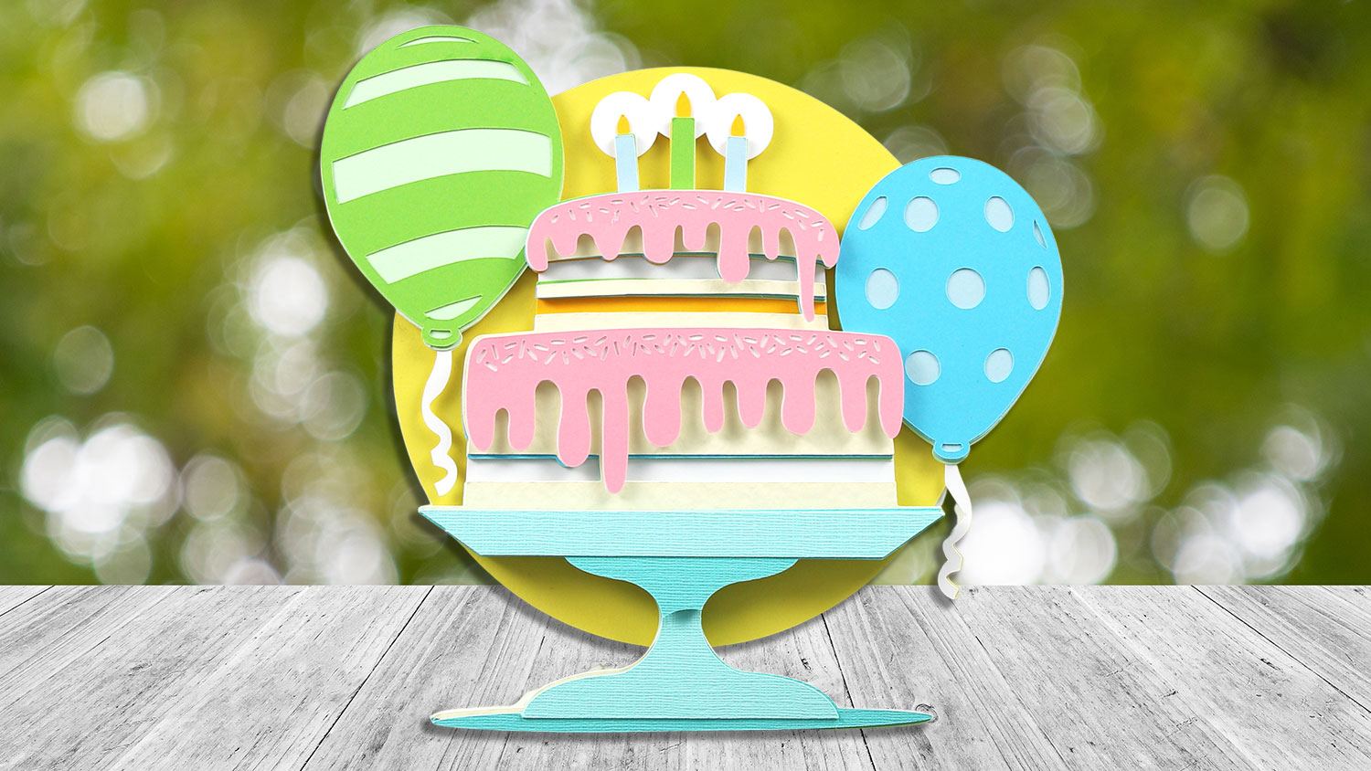 Birthday card with cake Royalty Free Vector Image