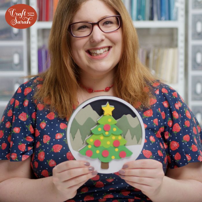 Free SVG! 🎄 Make a Whimsical Papercraft Christmas Tree Craft with Sarah