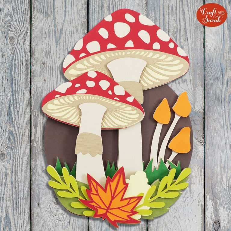 Free Layered Toadstools SVG 🍄 DIY Toadstool Decoration - Craft with Sarah