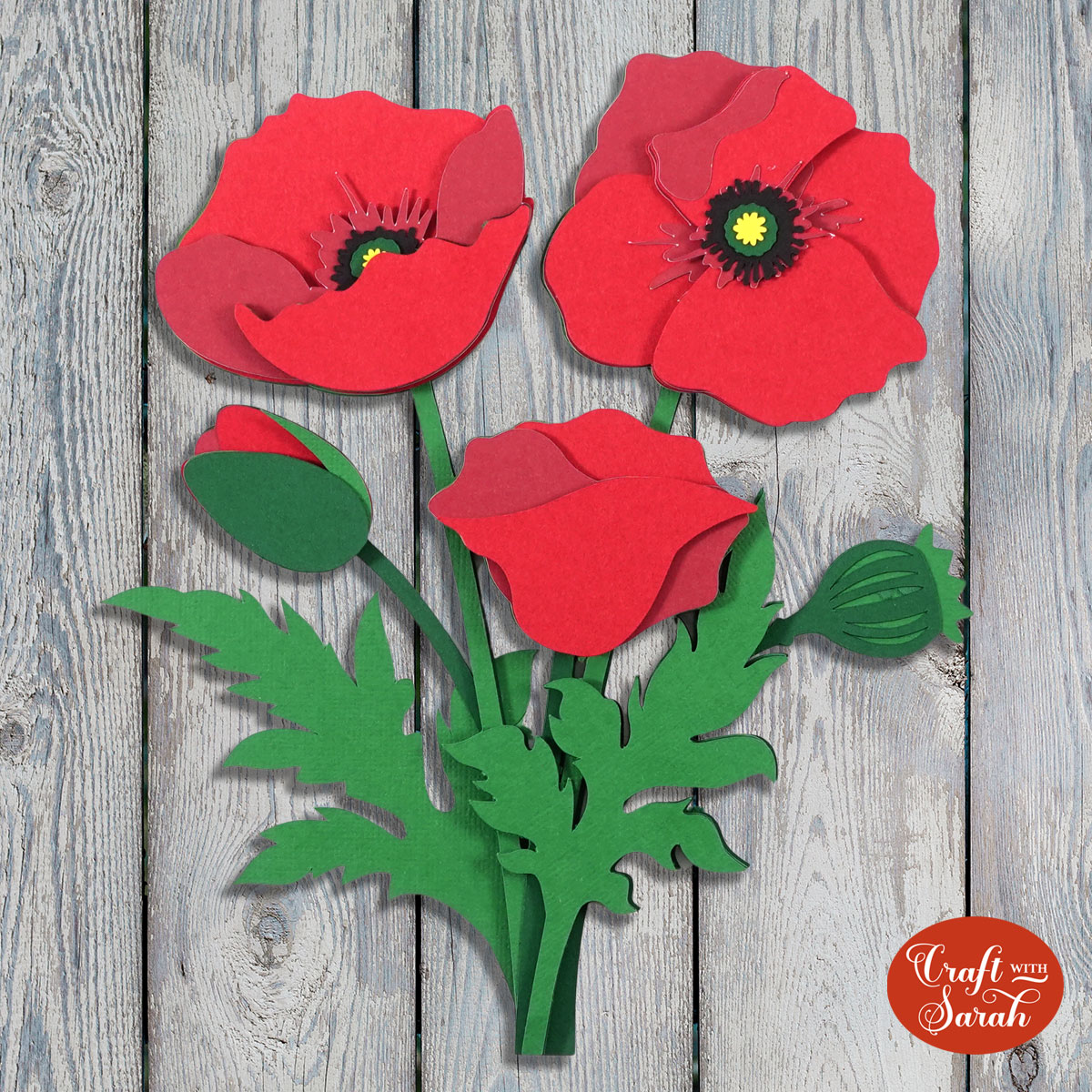 Free Poppies SVG ❤️ Beautiful Remembrance Day Crafts with