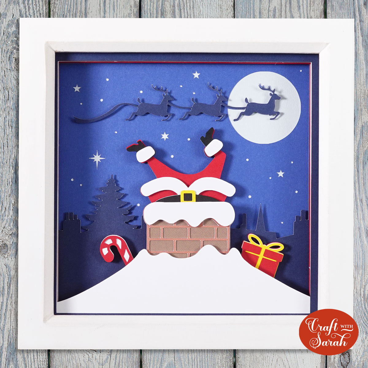 Santa shadow box