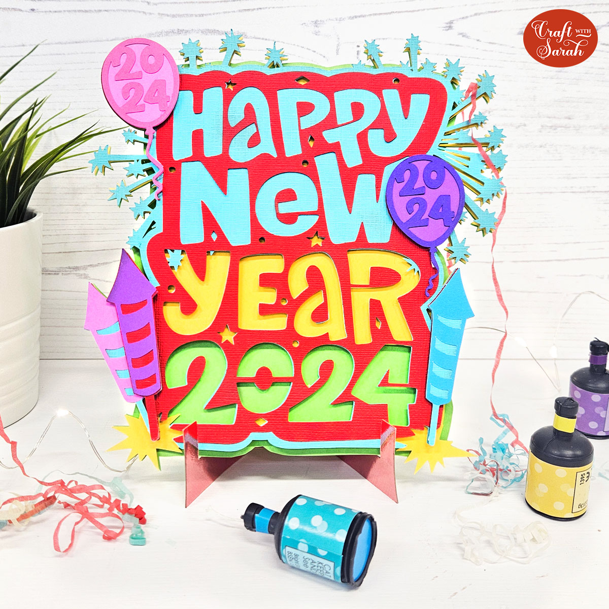 Hello 2024 Cake Topper SVG, Hello 2024 SVG, Happy New Year, 2024 Cake Topper,  New Years Cake 