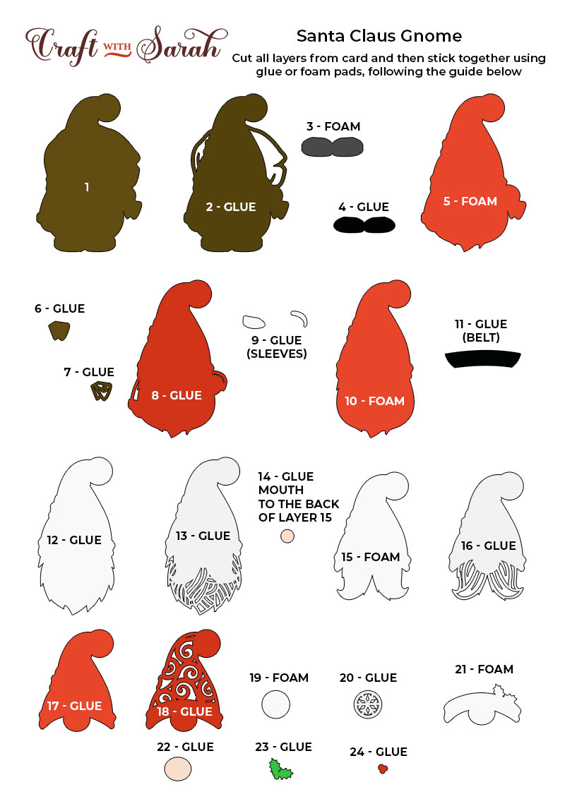 Santa Gnome assembly guide