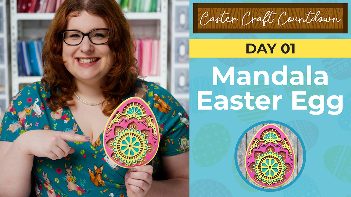 Mandala Easter egg layered SVG