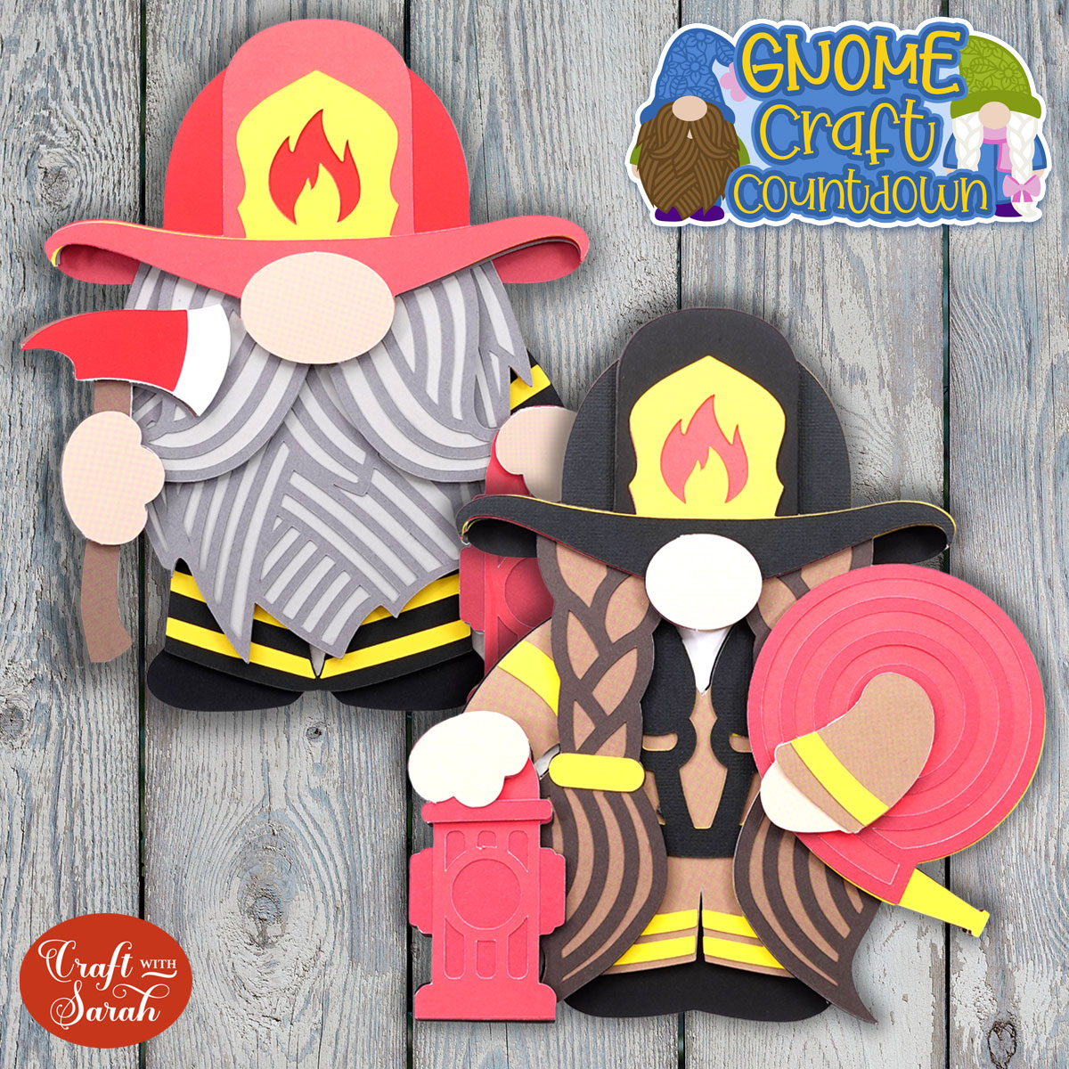 Faux Leather- Red and Black Gnomes – Craft Enablers