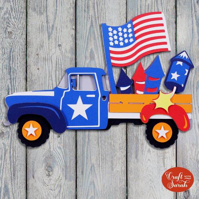 FREE SVG! Layered Truck Patriotic Cricut Fourth of July Project - Craft ...