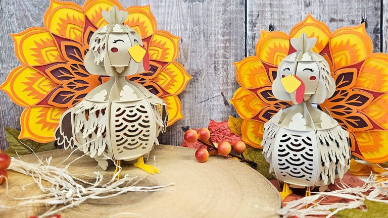 3D Turkey Centerpiece for Thanksgiving 🦃 Slot-Together Design - Craft ...