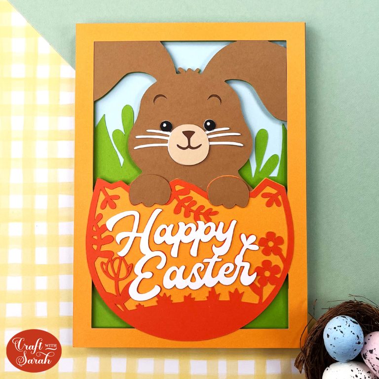 Easter Popout Card! 🐰 Easter Bunny Cricut Card - Craft with Sarah