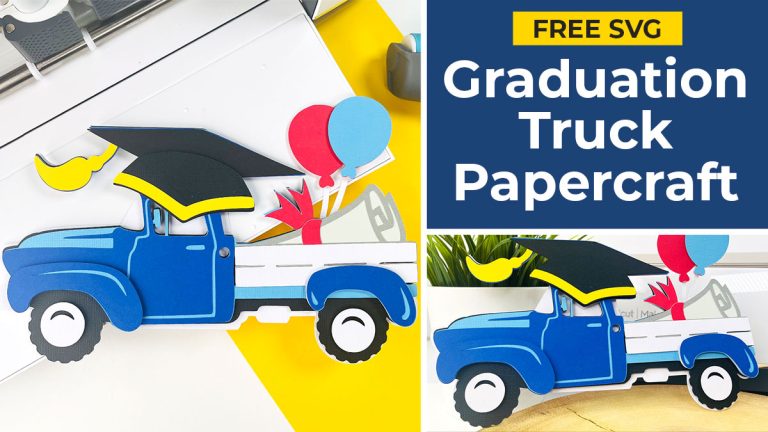 Graduation Truck Free Svg 🎓 Graduation Cricut Project - Craft With Sarah