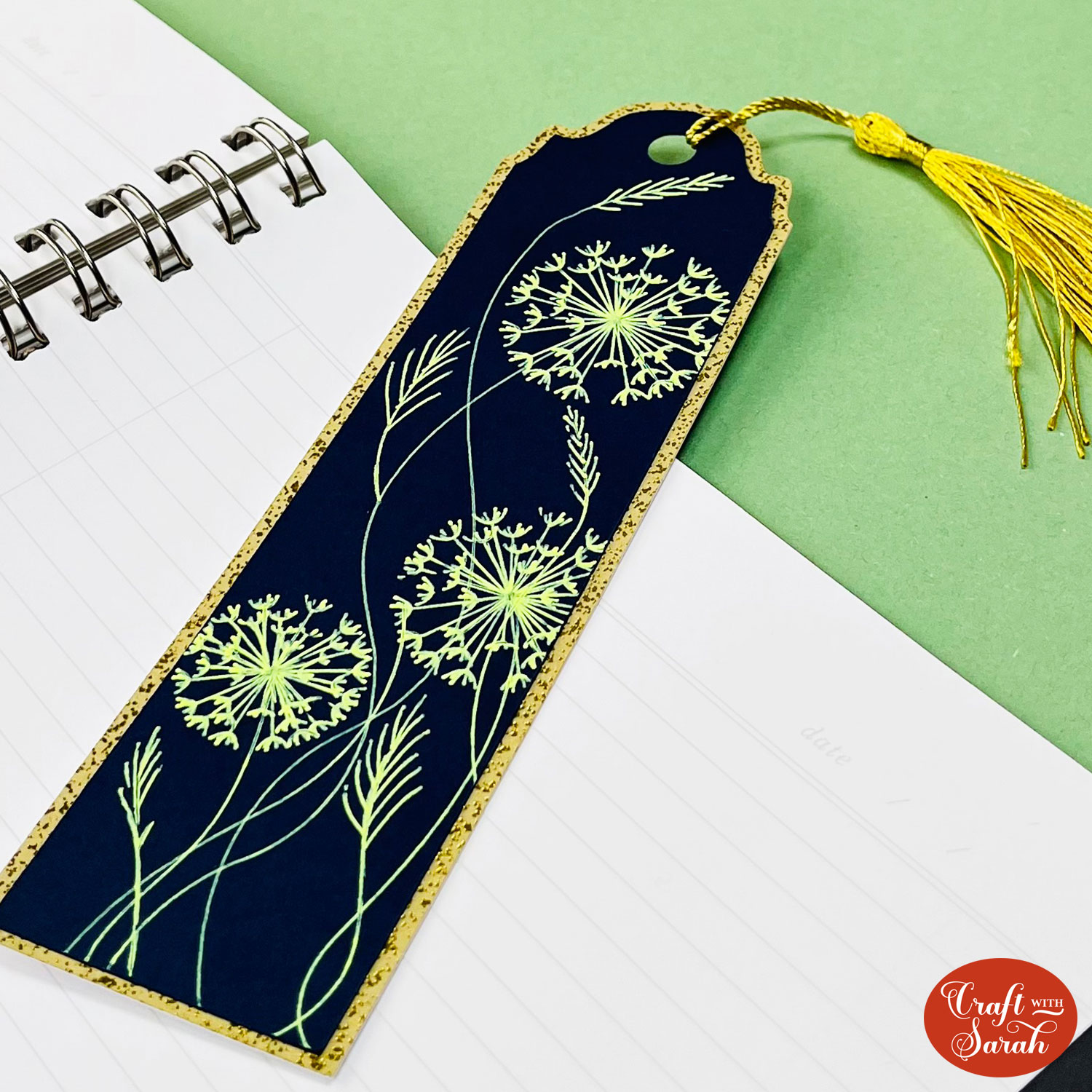 Cricut dandelion bookmark