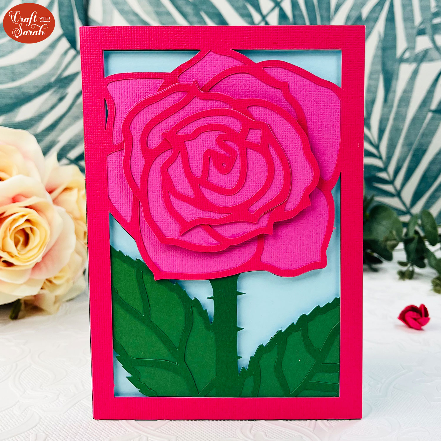 Handmade rose card