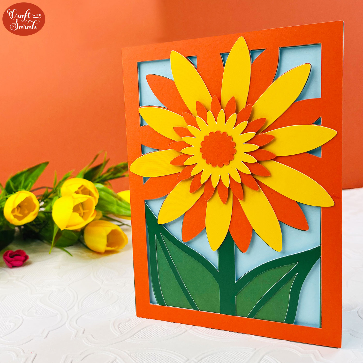 Yellow flower card