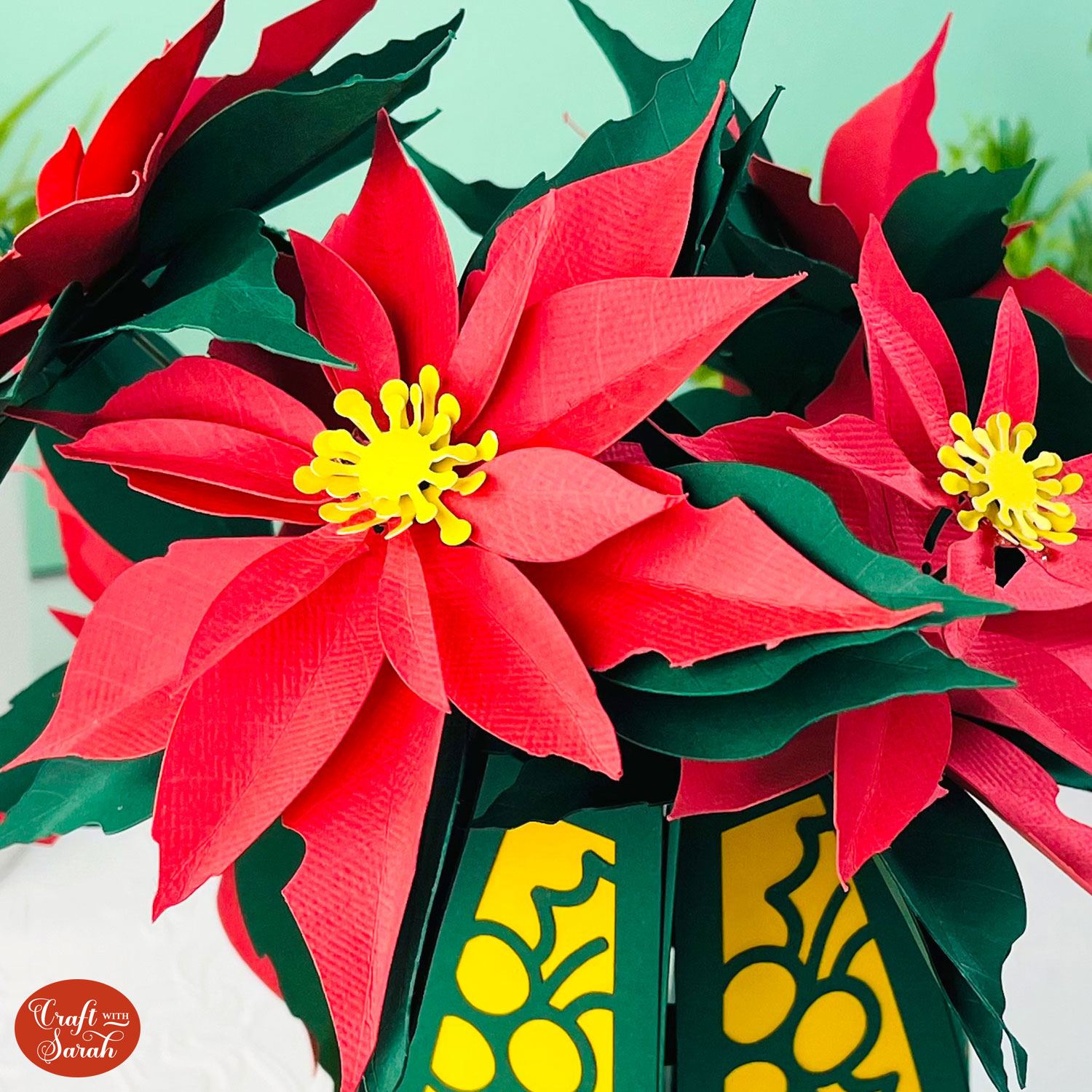 Poinsettia paper flowers