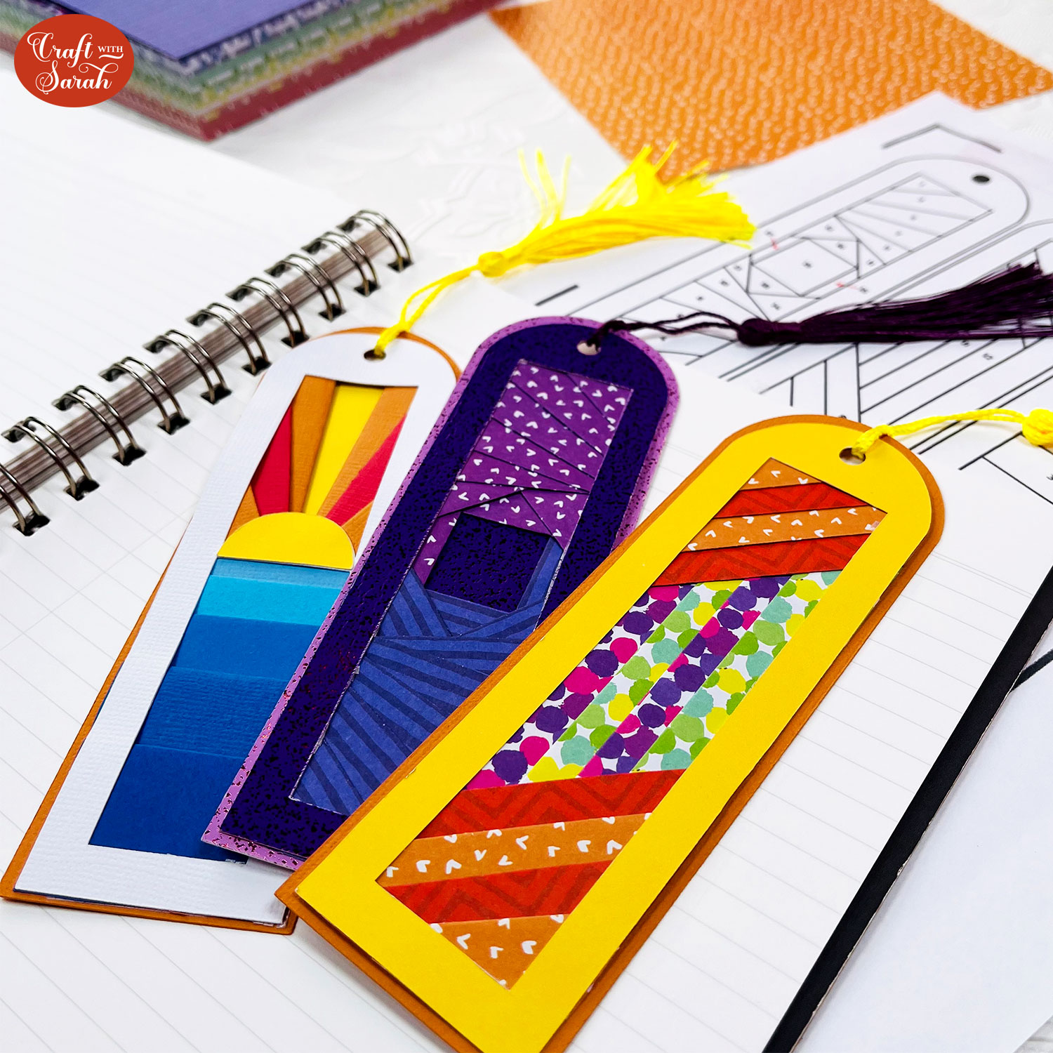 Origami paper bookmarks