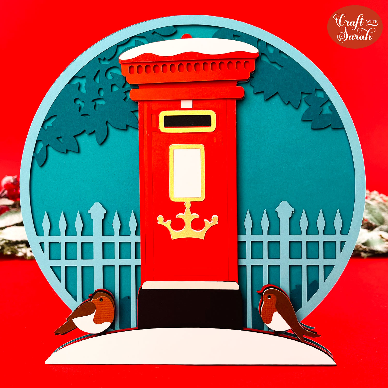 Snowy postbox SVG