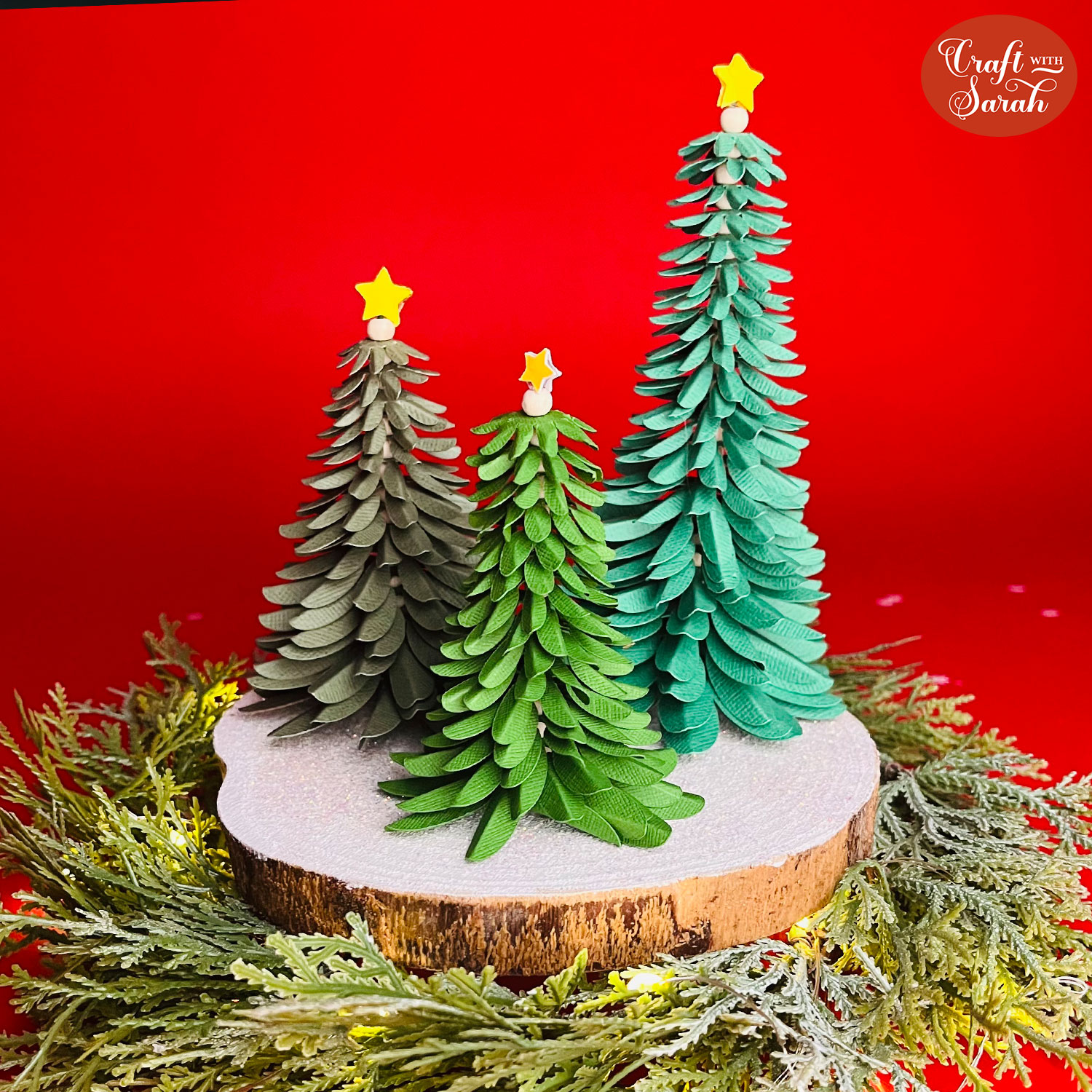 3D paper trees tutorial