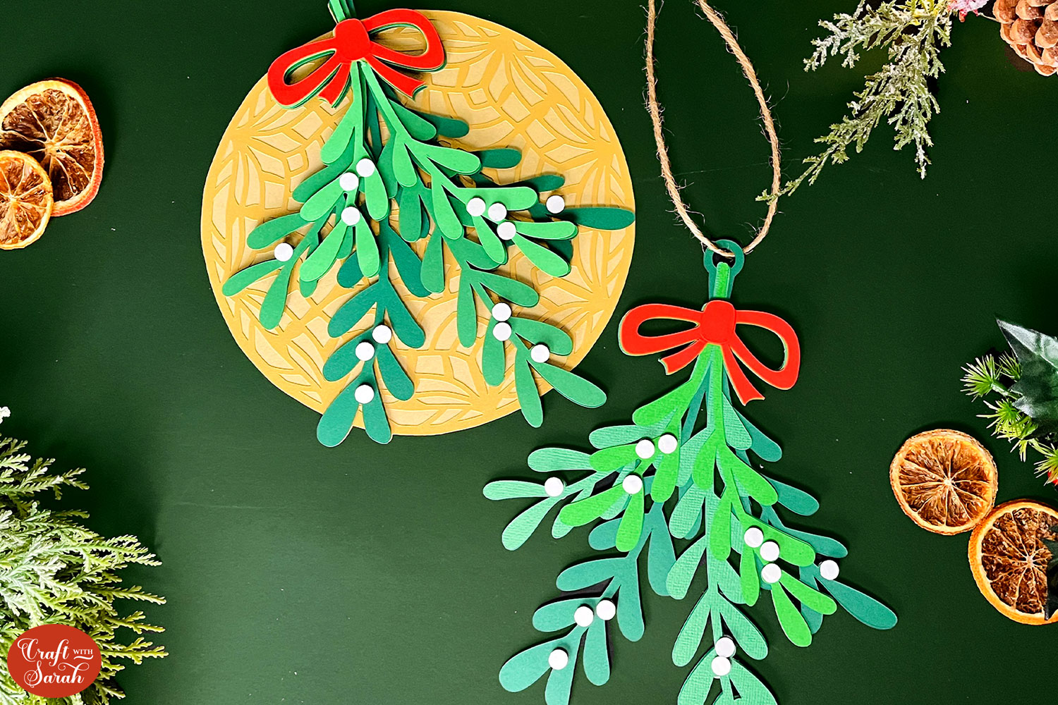 Handmade mistletoe craft