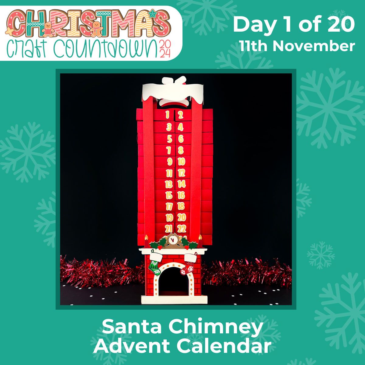 Santa chimney advent calendar