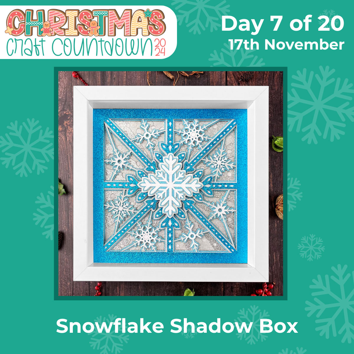 Snowflake shadow box