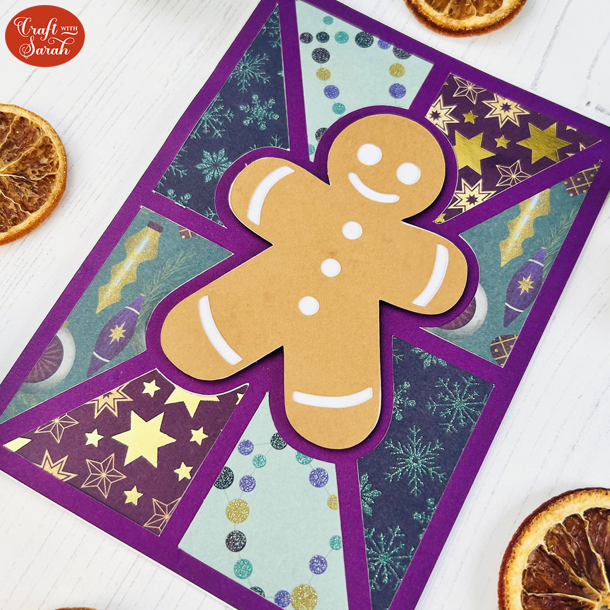 Gingerbread man fractured card