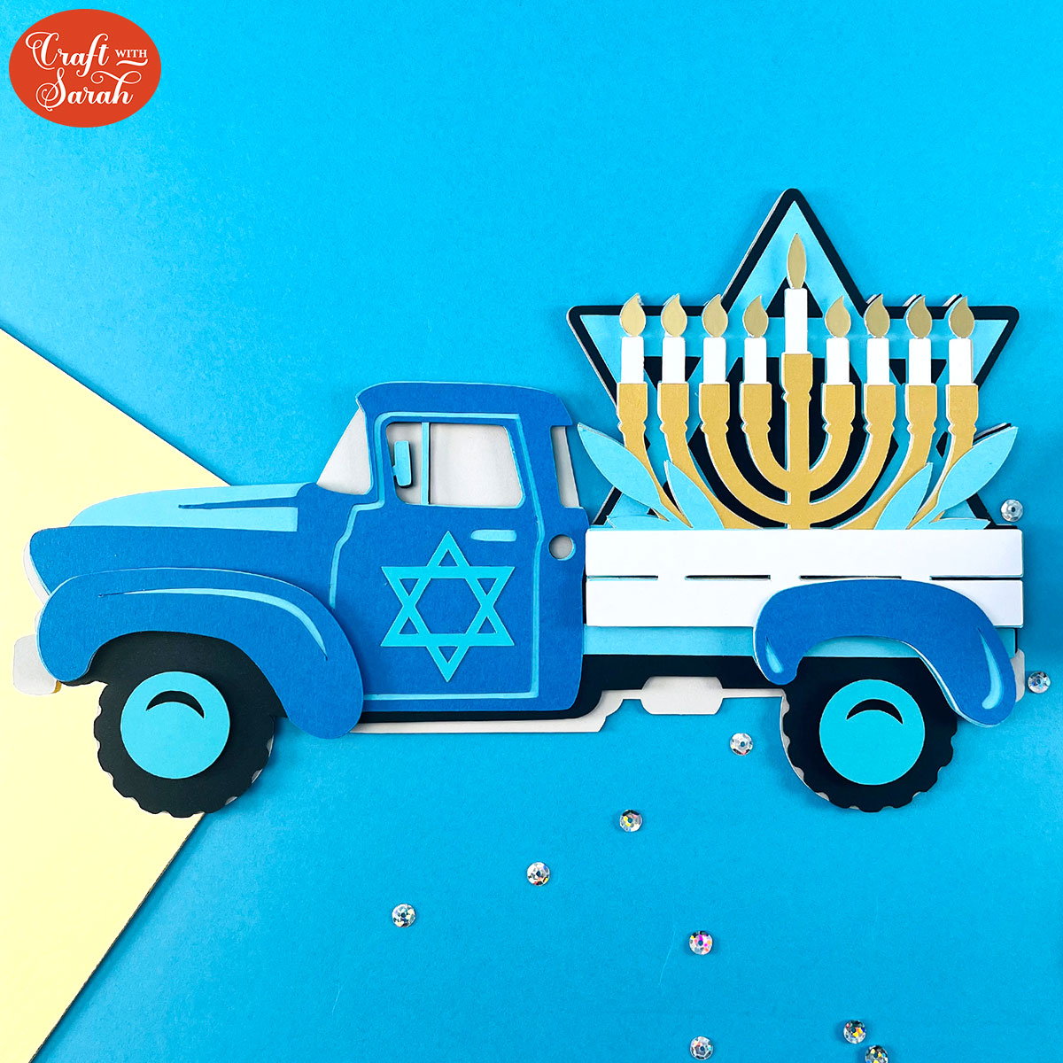 Hanukkah Truck with Menorah