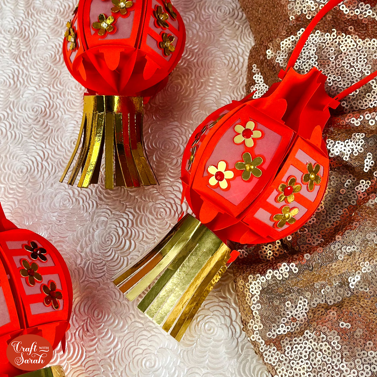 3D Chinese Lantern Craft for Lunar New Year 🏮